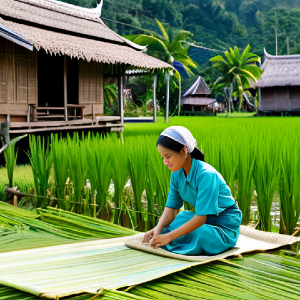 태국의 새로운 관광 상품 - Community Immersion**

"A fully clothed woman wearing modest, traditional Thai clothing, learning to...