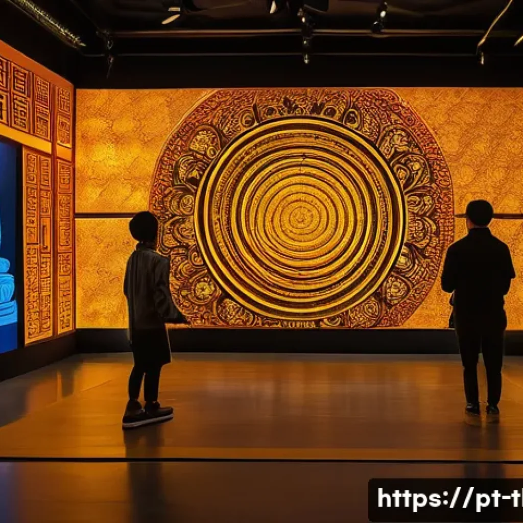 태국 현대 미술 전시 - A vibrant contemporary Thai art gallery interior featuring a fusion of traditional and modern aesthe...