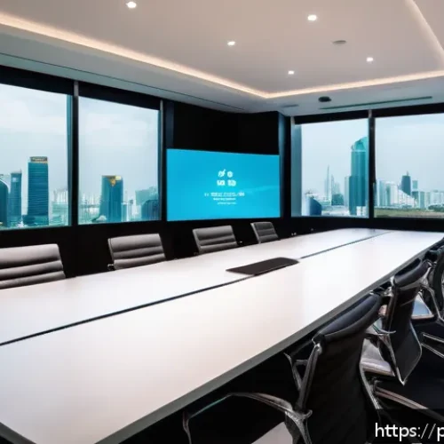 Home 31 태국의 주요 이벤트 홀 - A modern corporate conference room in Bangkok featuring sleek design with large windows overlooking ...